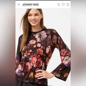 Johnny Was Floral Black Janie Top